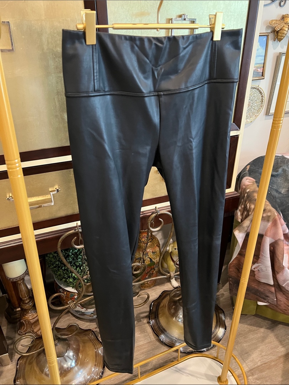 bp Black Faux Leather Skirt